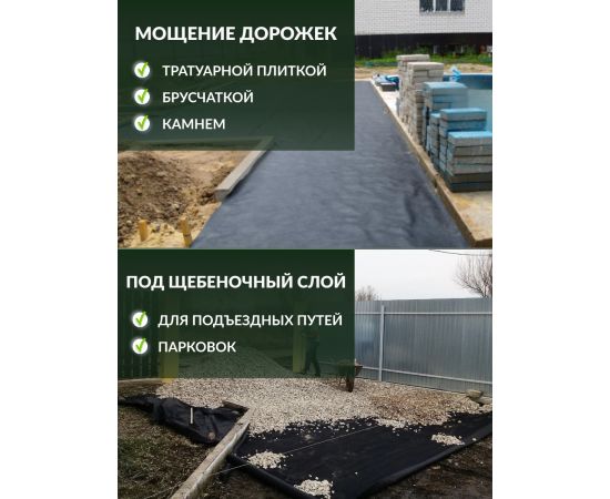 Геотекстиль садовый и строительный Доминар 200 120 г/м2, 1.6 х 4 м