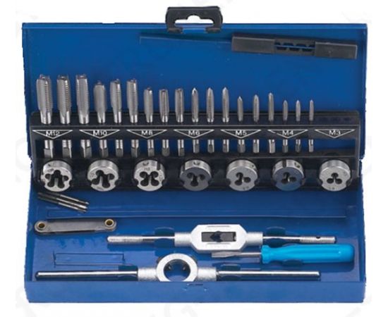 Набор метчиков и плашек, 32 предмета М3-М12, СТМ-516