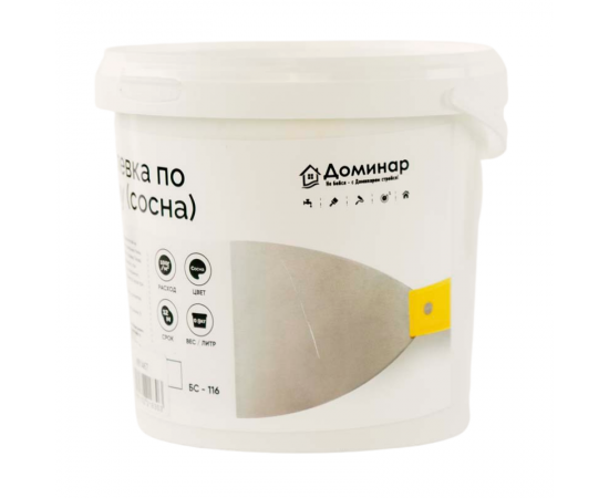 Шпатлевка по дереву Доминар БС 116, сосна, 0.9 кг