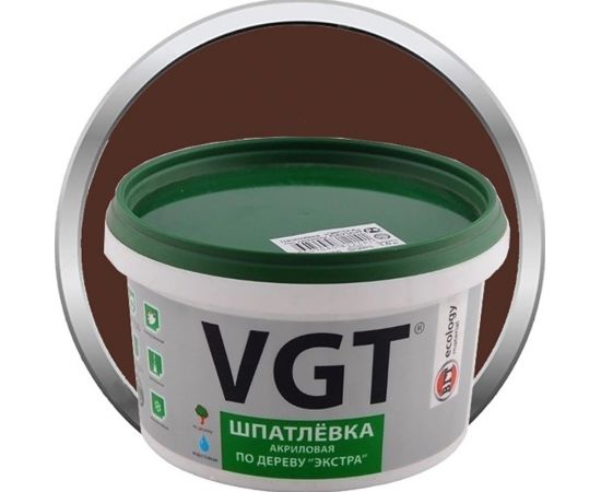Шпатлевка по дереву VGT Экстра акриловая, махагон, 1 кг