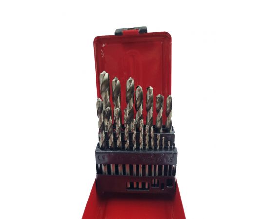 Набор сверл по металлу HSS стандарт, 19 предметов от 1 - 10 мм, СТС-021