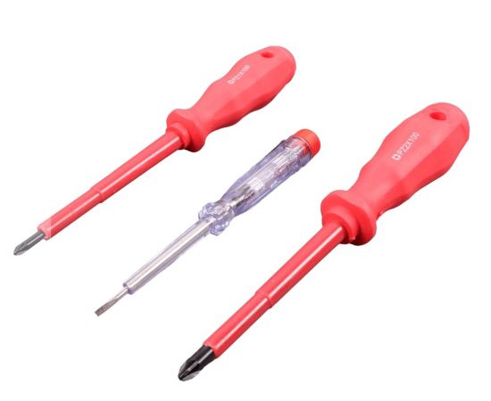 Набор диэлектрических отверток PZ1х100/PZ2х100 + пробник, 3 предмета, СТП-99200003