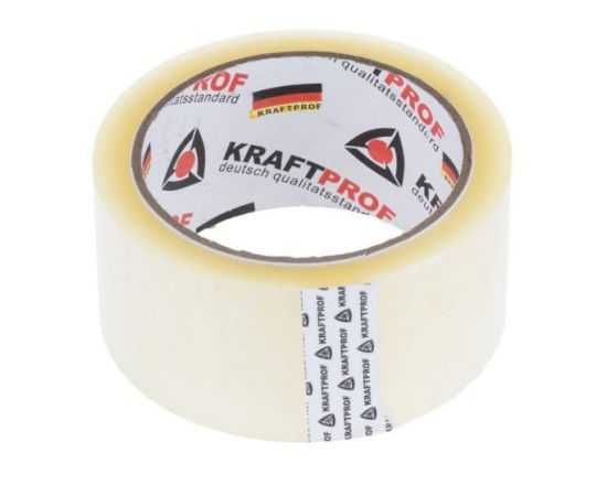 Клейкая лента скотч прозрачный KraftProf 50 мм х 66 м, комплект 3 шт.