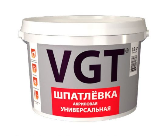 Шпатлевка универсальная VGT акриловая, 1 кг
