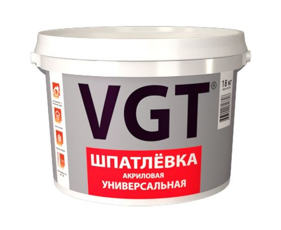 Шпатлевка универсальная VGT акриловая, 3.6 кг