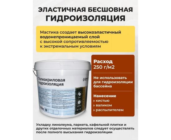 Полиакриловая гидроизоляция БС 132 Доминар, 1 кг