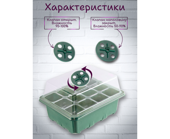 Минипарник с фитолампой для проращивания рассады