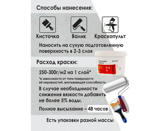 Резиновая краска Доминар, белая, 3 кг